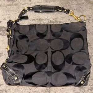 Coach Black and Gold Shoulder Bag
